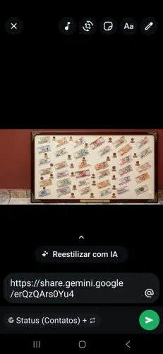 Coleção de notas e moedas somente as notas e moedas