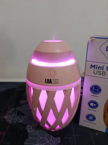 Mini umidificador de ar oval com led RGB / MEGA PROMOÇÃO 