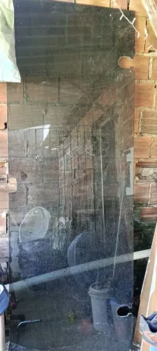 Porta de vidro temperado puxado novo