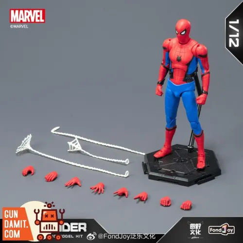 Spider Man Fondjoy Original Model Kit 1/12 escala Marvel Legends Mafex Bandai Homem Aranha