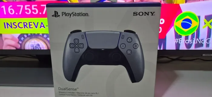 Controle ps5 novo silver 