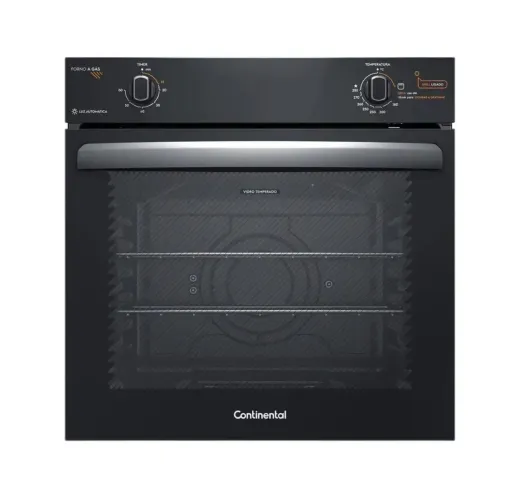 Forno de Embutir a Gás Continental 60L com TOPLimpaFácil