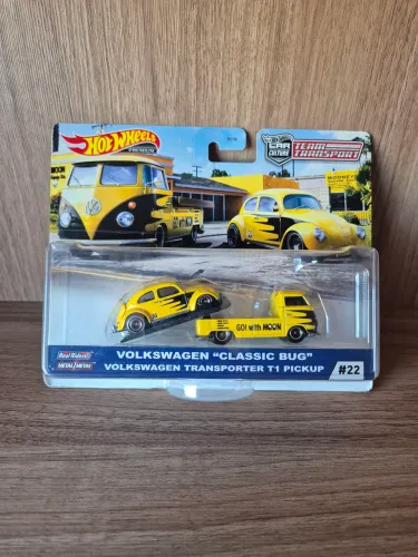 Vw Fusca Kombi T1 Pickup Moon Team Transport Hot Wheels 1/64