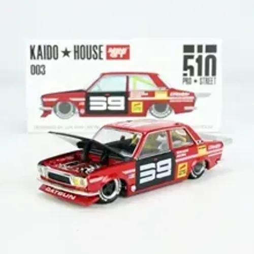 Datsun 510 Pro Street 003 Vermelho, Material: Liga Metálica, Novo, Lacrado, com Caixa Orig