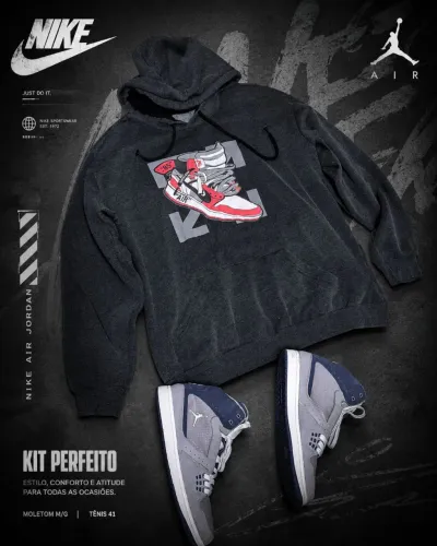 Kit Masculino Tênis Nike Jordan+ Moletom Nike