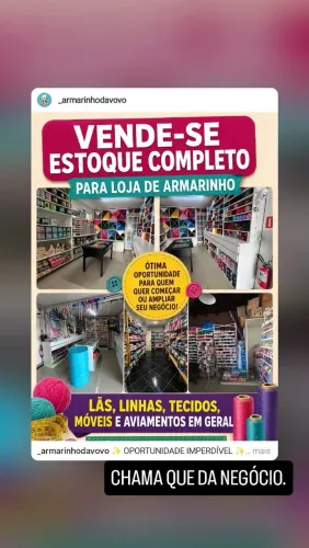 Vende-se estoque completo para loja de armarinho 