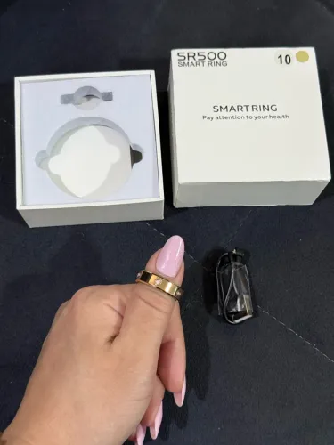 Anel inteligente unissex em aço inox, à prova d?água, com monitor cardíaco, oxímetro.