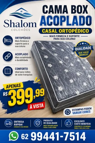 Cama box acoplado casal