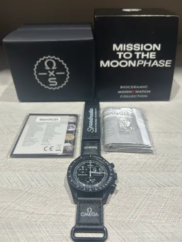 Relógio Omega x swatch Moonswatch - Mission to the Moonphase