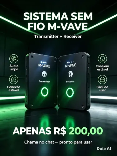 Transmissor e receptor sem fio pra palco