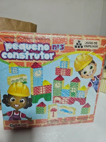 Pequeno construtor 100 pç blocos mdf