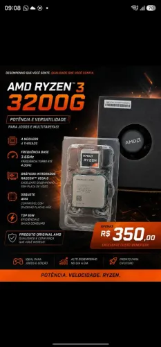 Processador AMD RYZEN 3 3200G