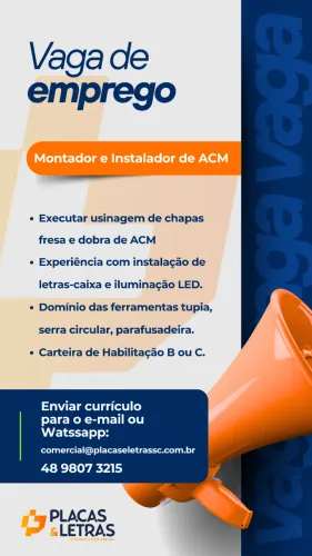 VAGA DE PRODISSIONAL DE ACM