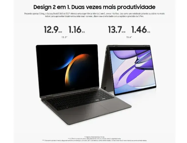 Notebook Galaxybook 3 360 i7 1tb