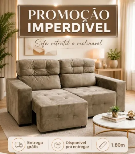 Preço Especial de Sofá Retrátil e Reclinável!!
