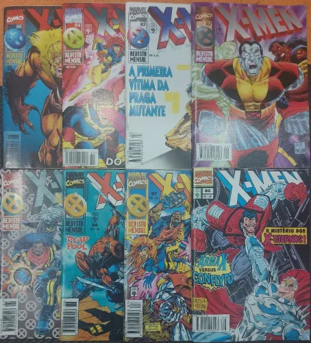 8 gibis x-men ed. Abril dec. 90 bom estado marvel dc