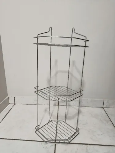 Suporte cromado para shampoo 