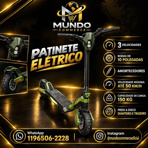 Patinete elétrico 10 polegadas