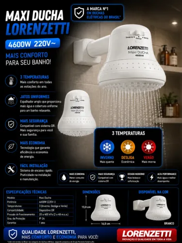 MAXI DUCHA LORENZETTI 4600W