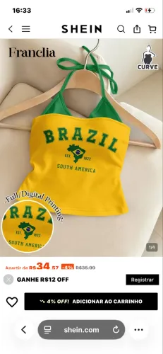 Blusa do Brasil Virgínia 