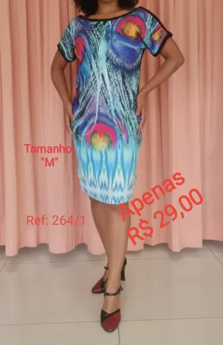 Vestido Estampado em Viscose