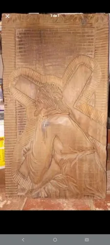 Quadro entalhado de jesus Cristo 50x90