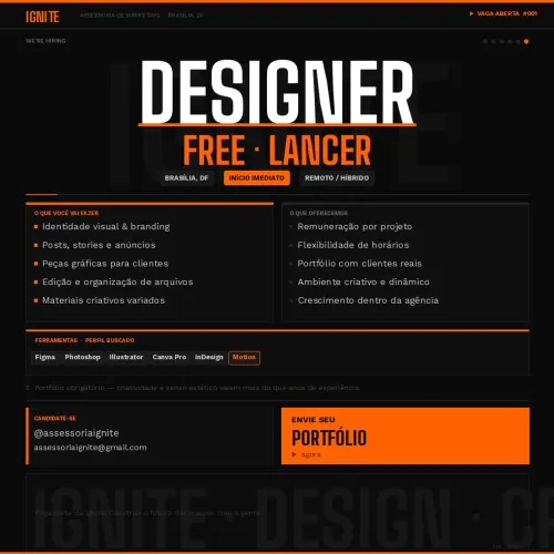 Vaga de Designer Free-lancer 