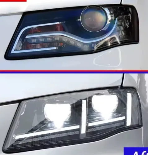 Faróis Audi A4 B8 2008 a 2012 Estilo TT LED Sequencial