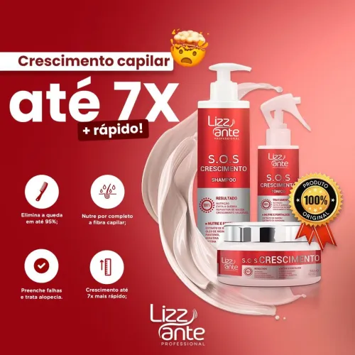Crescimento capilar até 7 vezes mais rápido