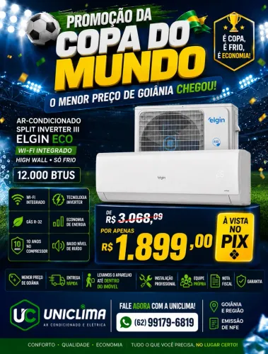 Ar condicionado Elgin 12.000 Btus Inverter WIFI