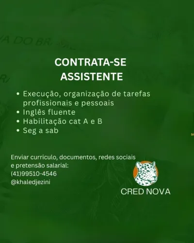 Contrata-se assistente