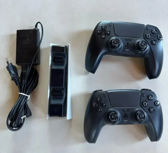 2 Controles Playstation PS5 Sem Fio Midnight Black