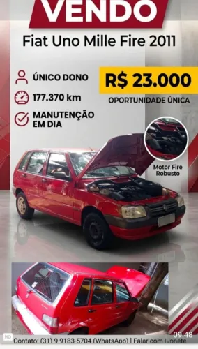 Fiat Uno Mille 1.0 Fire/ F.flex/ Economy 4P 2011