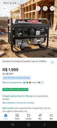 gerador à gasolina 
