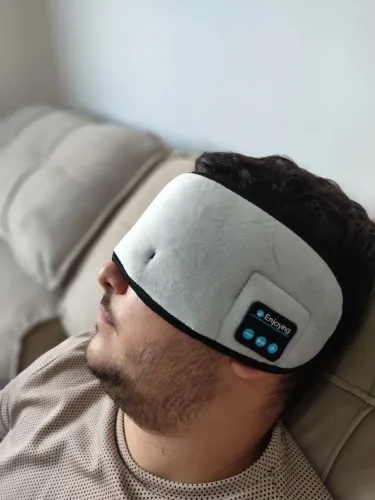 Máscara bluetooth para colocar música ou som de dormir