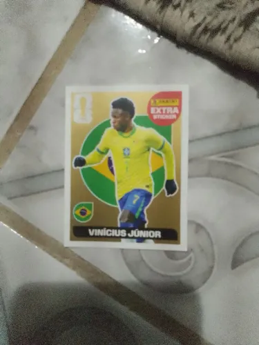 Extra Sticker Vinícius Junior Gold álbum da copa 2026