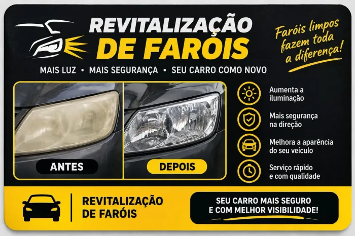 Faróis limpos e mais visão na pista