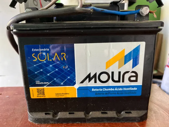 Bateria Estacionária Moura Solar 12V 38Ah (12MS38) - Funcionando