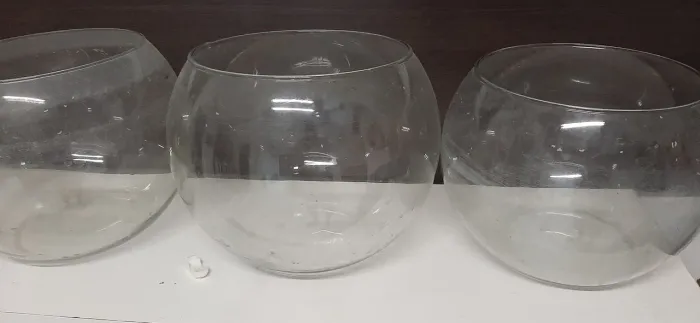 Aquario redondo de vidro grosso  12litros 