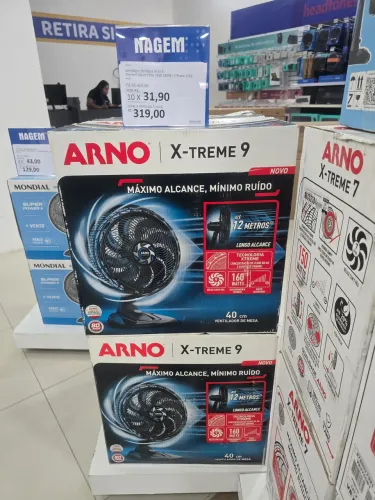 Ventilador Arno de mesa X-Treme 9 40cm 9 pás  VE90 160W