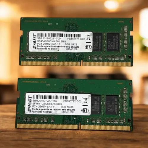 Memoria 16 ddr4 2666 Smart ( 8gb + 8gb ) seminovas - testada -Sem Estoque
