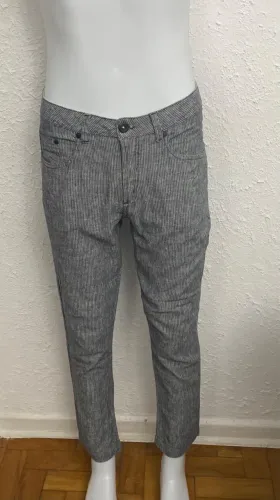 calça zara man skinny cinza tamanho 38 strecht bom estado detalhe