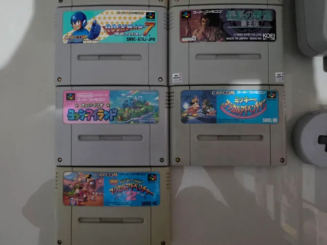 Super Nintendo Famicom lote de jogos originais
