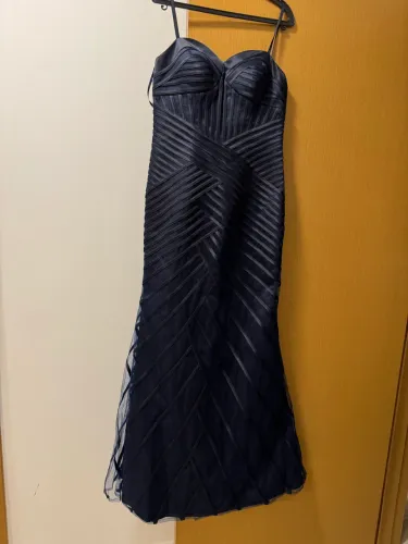 Vestido festa azul profundo