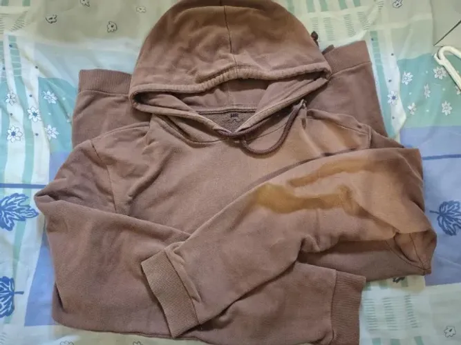 Moletom marrom, tam P, em bom estado, 100% algodão