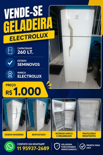Geladeira Electrolux 260L Seminova - Ótimo Estado!