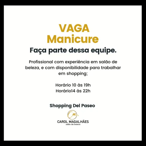 Vaga para manicures