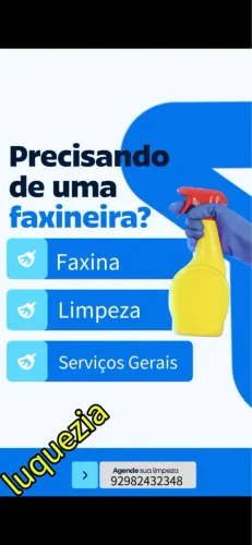 Faxina/ diária de babá tbm 