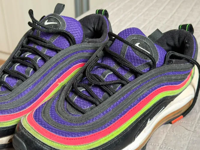 Nike Air Max 97 "Neon Seoul" (roxo/preto/rosa/verde)