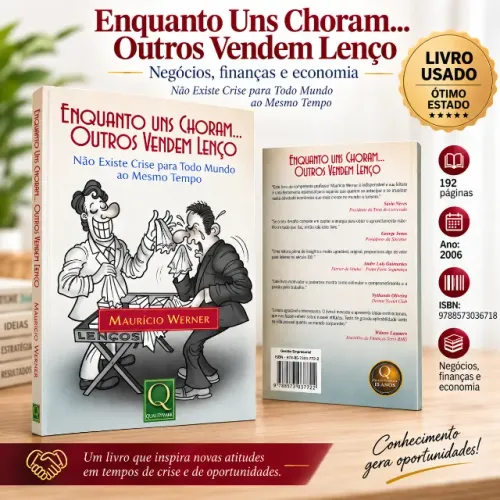 Livro Enquanto Uns Choram Outros Vendem Lenços Usado em Ótimo Estado